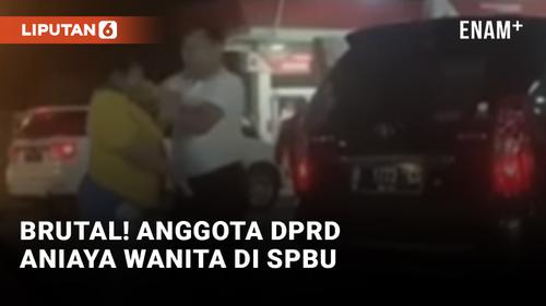 VIDEO: Viral! Anggota DPRD Palembang Terobos Antrean SPBU &amp; Aniaya Wanita