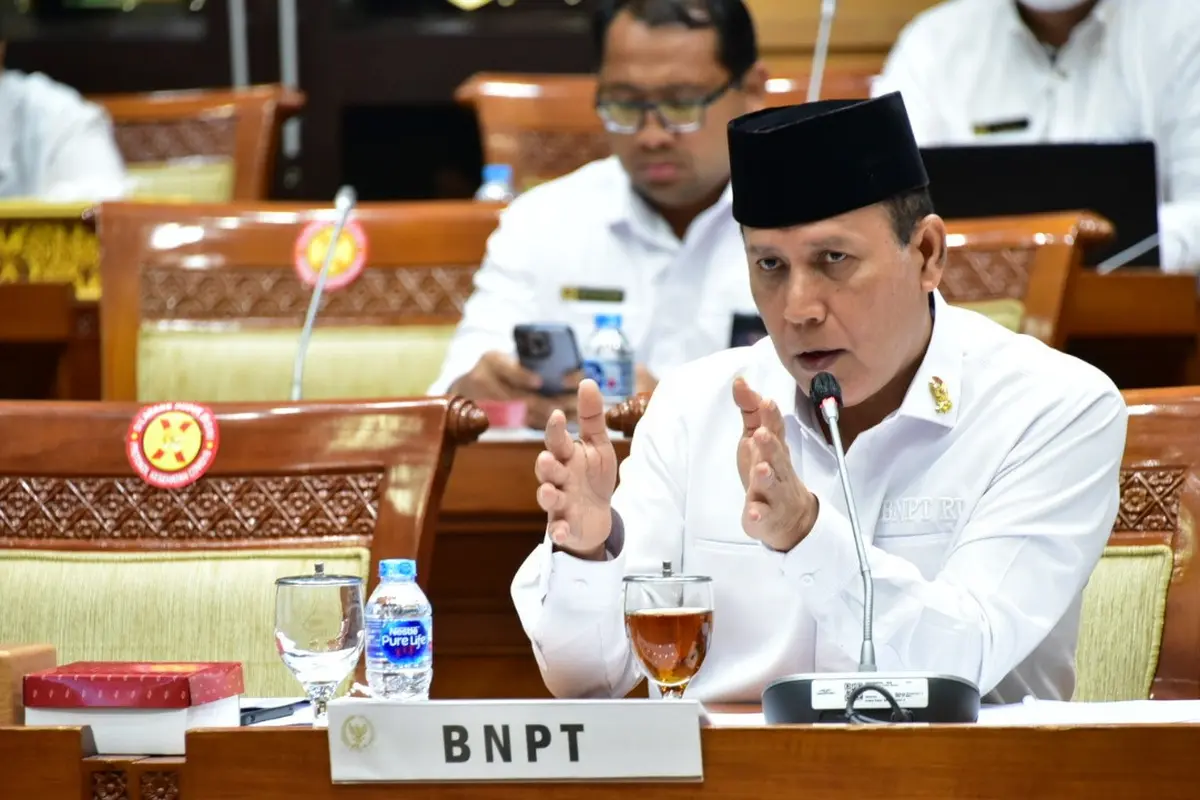 Kepala Badan Nasional Penanggulangan Terorisme (BNPT) Komisaris Jenderal (Komjen) Polisi Boy Rafli Amar, saat menghadiri undangan Rapat Dengar Pendapat (RDP) Komisi III DPR RI yang diselenggarakan di Kompleks Parlemen, Senayan, Jakarta, Rabu (31/8) (BNPT)