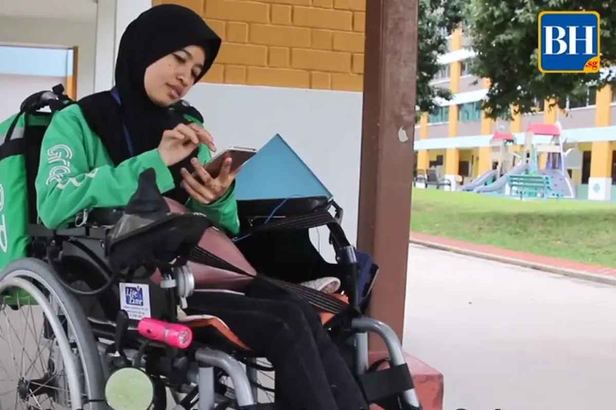 Sumaiyah, driver ojol difabel.
