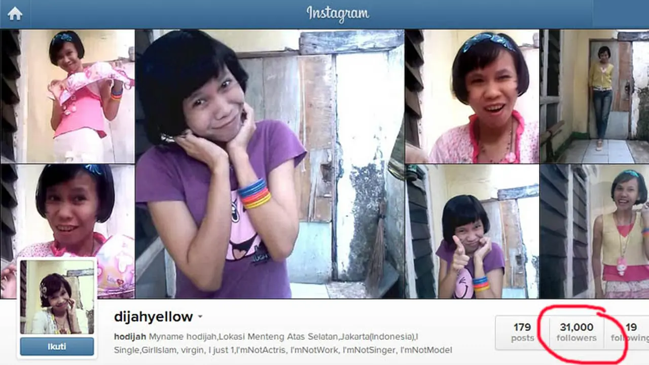 Wow, Dijah Yellow Miliki 31.000 Followers di Instagram