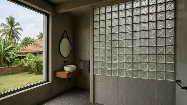 Desain Rumah Industrial dengan Glass Block 2025/via AI