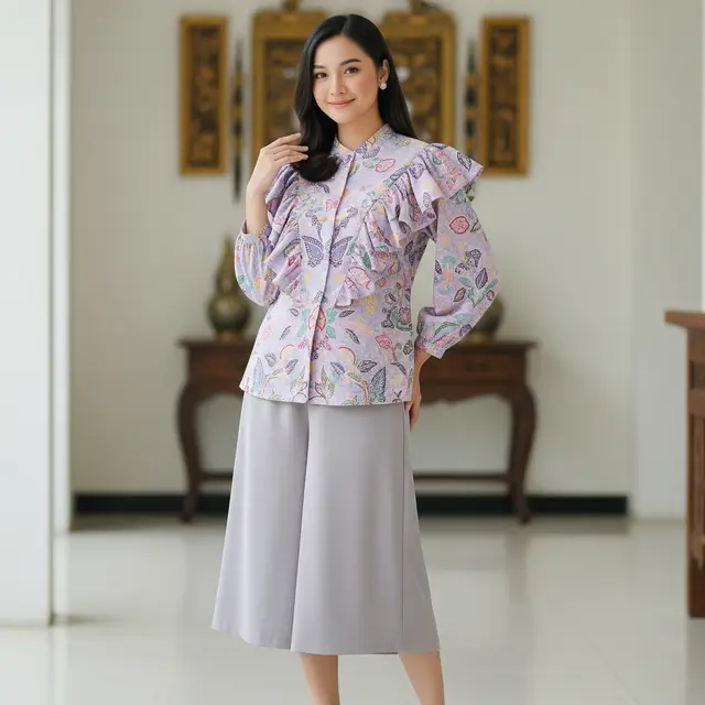 Model Atasan Batik yang Mudah Dipadukan untuk Kerja dan Acara Keluarga (Image by Gemini AI)