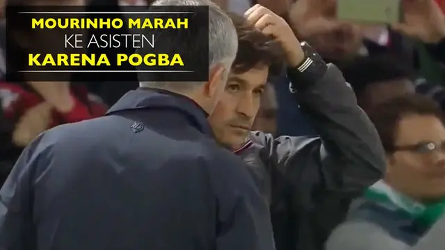 Video Jose Mourinho marah dan berteriak ke asistennya karena Paul Pogba saat Manchester United menang atas Zorya, Kamis (29/9/2016).