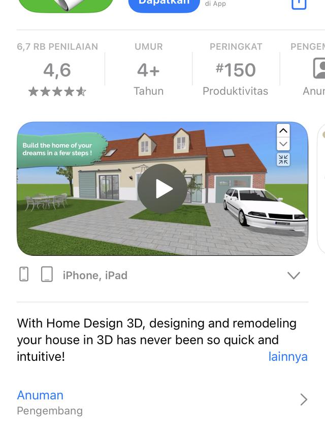 Home Design 3D Aplikasi Desain Rumah yang Mudah Digunakan