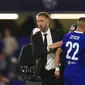 Manajer Chelsea, Graham Potter, gagal membawa timnya meraih kemenangan saat bersua RB&nbsp;Salzburg pada laga kedua Grup E Liga Champions di&nbsp;Stamford Bridge, Kamis (15/9/2022) malam WIB. The Blues harus puas bermain imbang 1-1.&nbsp;(AP Photo/Leila Coker)