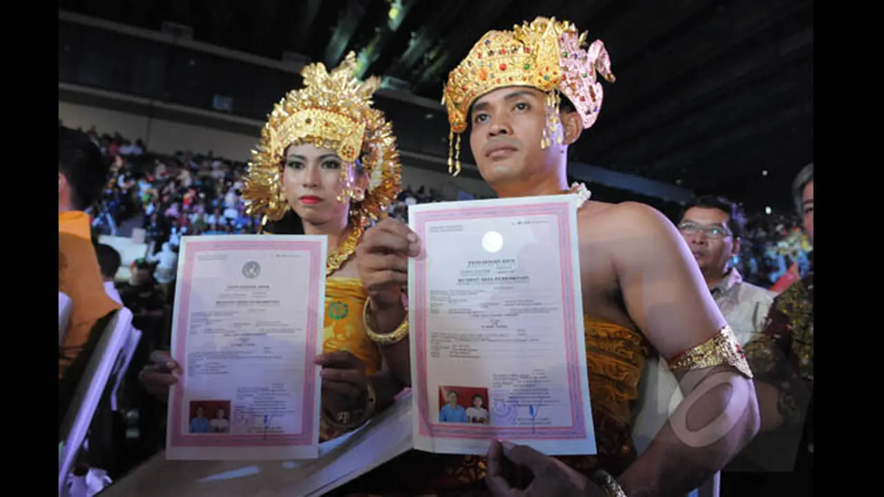 5.115 Pasangan Ikuti Nikah Massal di Istora Senayan