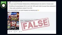 Cek Fakta: Tidak Benar Link Pendaftaran Pembuatan dan Perpanjangan SIM Gratis sampai 30 Juli 2026