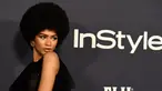 Aktris Zendaya menghadiri acara tahunan InStyle Awardske-3  di Los Angeles, California, Senin (23/10). Pemain film Spiderman: Homecoming itu menjadi perhatian banyak orang lantaran tampil dengan rambut berbeda. (Chris Pizzello/Invision/AP)