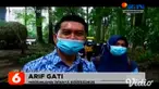 Beginilah kondisi Mojosemi Forest Park atau Wisata Replika Dinosaurus di Magetan, Jawa Timur, Minggu pagi (27/12). Pengunjung yang terus meningkat mengakibatkan lahan parkir di lokasi wisata tidak mampu menampung kendaraan.