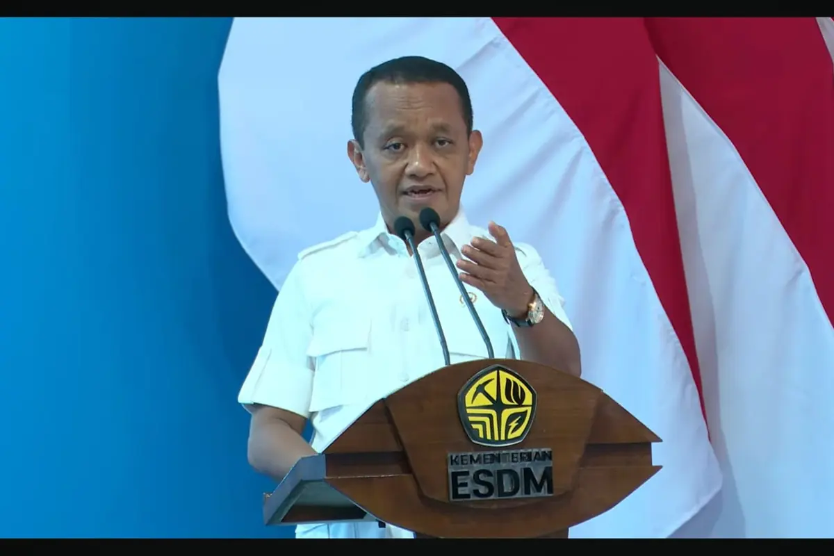 Menteri Energi dan Sumber Daya Mineral (ESDM) Bahlil Lahadalia saat Peluncuran B50 di Karawang, Kamis (9/7/2026). (Foto: Liputan6.com/Tira Santia)