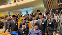 Presiden Prabowo Subianto didampingi Menteri Koordinator Bidang Pangan Zulkifli Hasan, di acara World Economic Forum (WEF) di New York, Amerika Serikat. (Dok Kemenko Pangan)