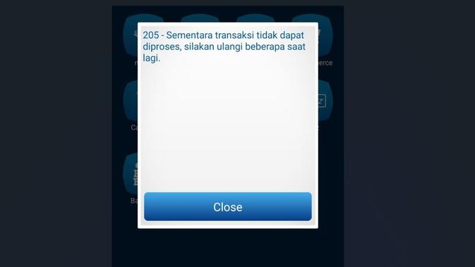 <p>BCA Mobile Error (dok: Arief)</p>