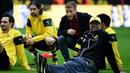 Selama tujuh musim membesut Dortmund, Juergen Klopp berhasil mempersembahkan lima gelar juara. (PATRIK STOLLARZ/AFP)