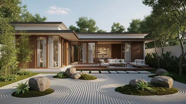9 Ide Rumah 1 Lantai dengan Halaman Belakang Luas, Cocok untuk Keluarga Modern