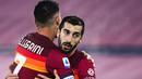 Gelandang Armenia, Henrikh Mkhitaryan yang kini tengah menjalani musim kedua bersama Inter Milan tercatat pernah berseragam AS Roma selama tiga musim, 2019/2020 dengan status pinjaman dari Arsenal dan 2020/2021 hingga 2021/2022 setelah dipermanenkan. Total tampil dalam 117 laga di semua kompetisi bersama AS Roma, ia sukses mencetak 29 gol dan 28 assist, termasuk satu kali hattrick yang dibuat pada pekan ke-7 Serie A 2020/2021 saat AS Roma menang 3-1 atas tuan rumah Genoa (8/11/2020). (AFP/Vincenzo Pinto)