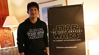 Aktor film Star Wars The Force Awakens Iko Uwais saat wawancara dengan wartawan di Jakarta, Rabu (16/12/2015). (Liputan6.com/Immanuel Antonius)