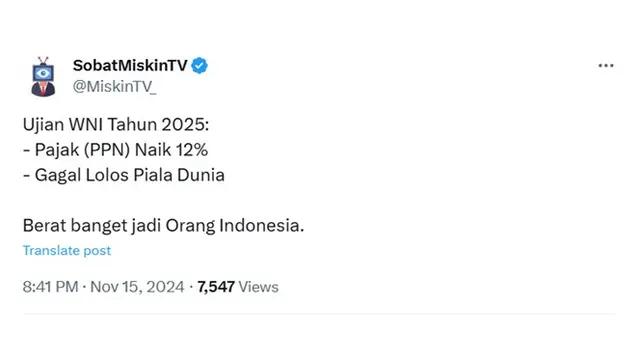 6 Cuitan Netizen Keluhkan PPN Naik 12 Persen Mulai 2025 Ini Bikin Elus Dada