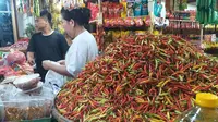Harga cabai di Pasar tradisional Gorontalo naik drastis (Arfandi Ibrahim/Liputan6.com)