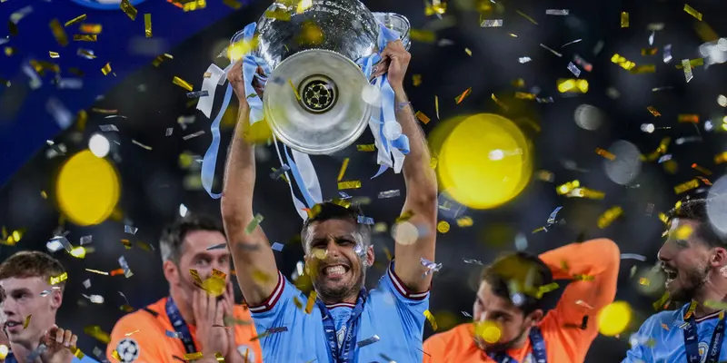 Selebrasi Manchester City Juara Liga Champions