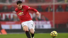 Bek Manchester United, Victor Lindelof, diketahui melakukan aksi heroik dengan berlari dan menangkap perampok di jalanan kota Vasteras, Swedia.(AFP/Oli Scarff)