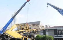 Crane roboh di Jaksel, kamar atas rumah pensiunan jenderal jebol