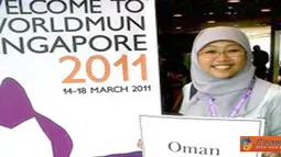 Citizen6, Singapura: Dyah Ayunico Ramadhani, mahasiswa tahun ke-4, jurusan hubungan internasional, mewakili Kesultanan Oman (Pengirim: Indah Gilang)
