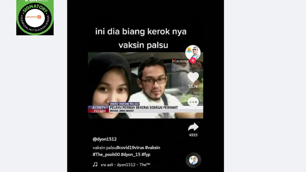 Cek Fakta Liputan6.com menelusuri klaim vaksin Covid-19 palsu pada pemberitaan Kompas Tv