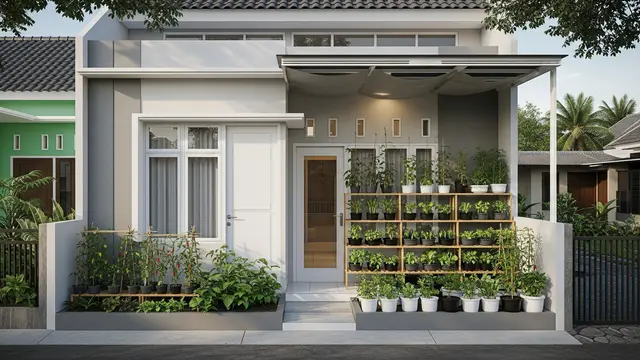 Model Rumah Mungil Tapi Punya Kebun Sayur