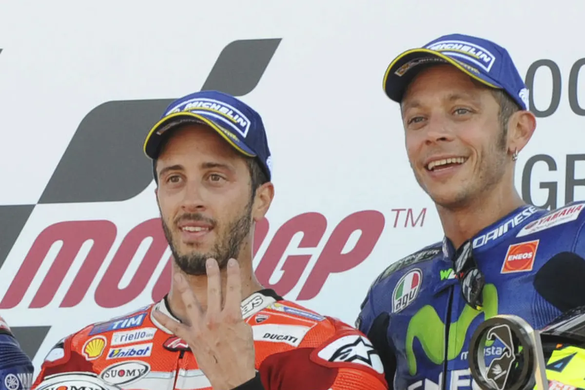 Andrea Dovizioso dan Valentino Rossi