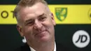 Sempat tertinggal saat laga baru berjalan empat menit, Norwich sukses menyamakan kedudukan pada menit ketujuh. Gol penentu kemenangan klub yang berjuluk Canaries tersebut akhirnya datang pada menit ke-79 lewat kapten tim, Grant Hanley. (PA via AP/Tim Goode)