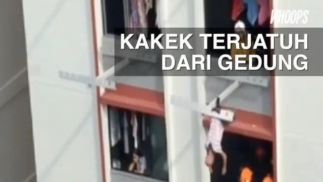 Seorang kakek yang terjatuh dari gedung berhasil diselamatkan