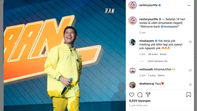 Unggahan RAN. (Foto: Instagram @ranforyourlife)
