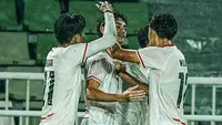 Reno Salampessy cetak gol bagi timnas Indonesia U-19 melawan Timor Leste. (X Timnas Indonesia)