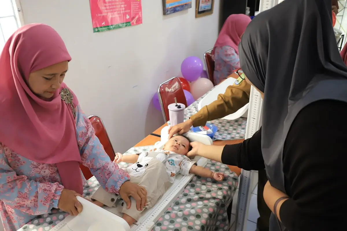 Pelaksanaan pengukuran dan intervensi pencegahan stunting di Kota Tangerang bersama Kemenko PMK.