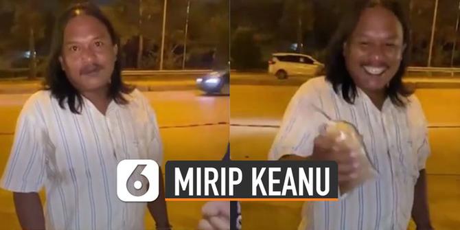 VIDEO: Viral Pria Mirip Artis Keanu Agl Lagi Beli Siomay