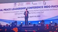 Wakil Ketua Umum Majelis Ulama Indonesia (MUI), K.H. Marsudi Syuhud, dalam acara Global Peace Leadership Conference Indo-Pacific 2023, di Hotel Le Meridien di New Delhi, India (Istimewa)