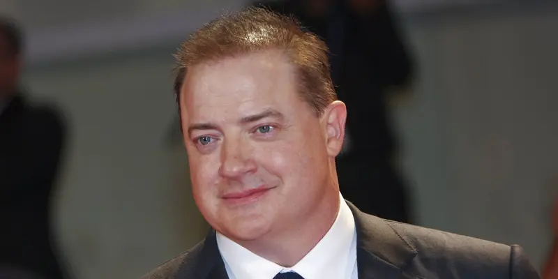 Brendan Fraser di Venice Film Festival 2022. (Photo Joel C Ryan/Invision/AP)