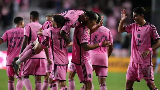 Foto: Suarez Cetak Gol, Messi Assist, dan Jordi Alba Bawa Inter Miami Menang atas Atlanta United di MLS Amerika