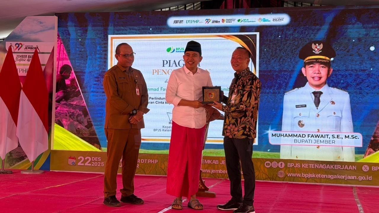 Perluas Jaminan Sosial Ketenagakerjaan Pekerja Rentan, Pemkab Jember Resmi Luncurkan Program Lingkaran Cinta