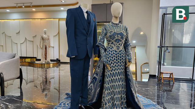 Gaun pengantin istri Rizky Ridho