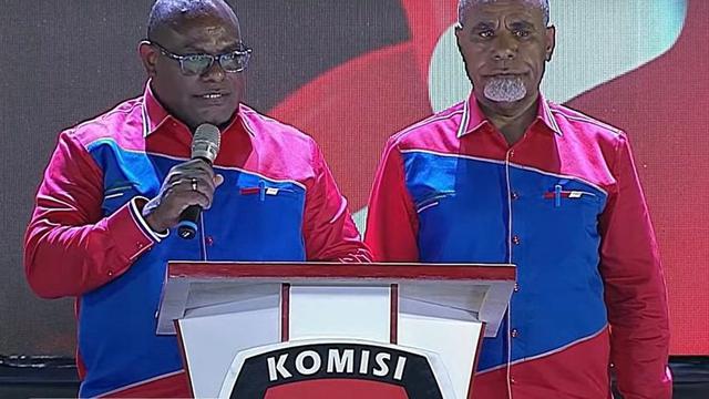 Pasangan calon gubernur dan wakil gubernur Papua Tengah nomor urut 3, Meki Nawipa dan Deinas Geley (MeGe) (Istimewa)