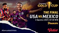 Link Live Streaming Final Piala Emas CONCACAF 2021 Eksklusif di Vidio, Senin 2 Agustus 2021. (Sumber : dok. vidio,com)