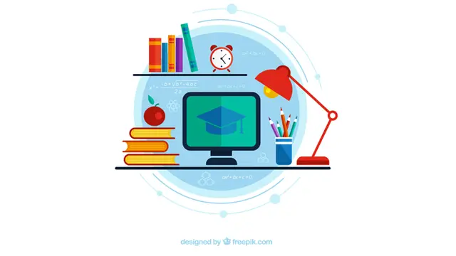 Ilustrasi Kuliah Online, Belajar Online, Kursus Online. Kredit Gambar: Freepik