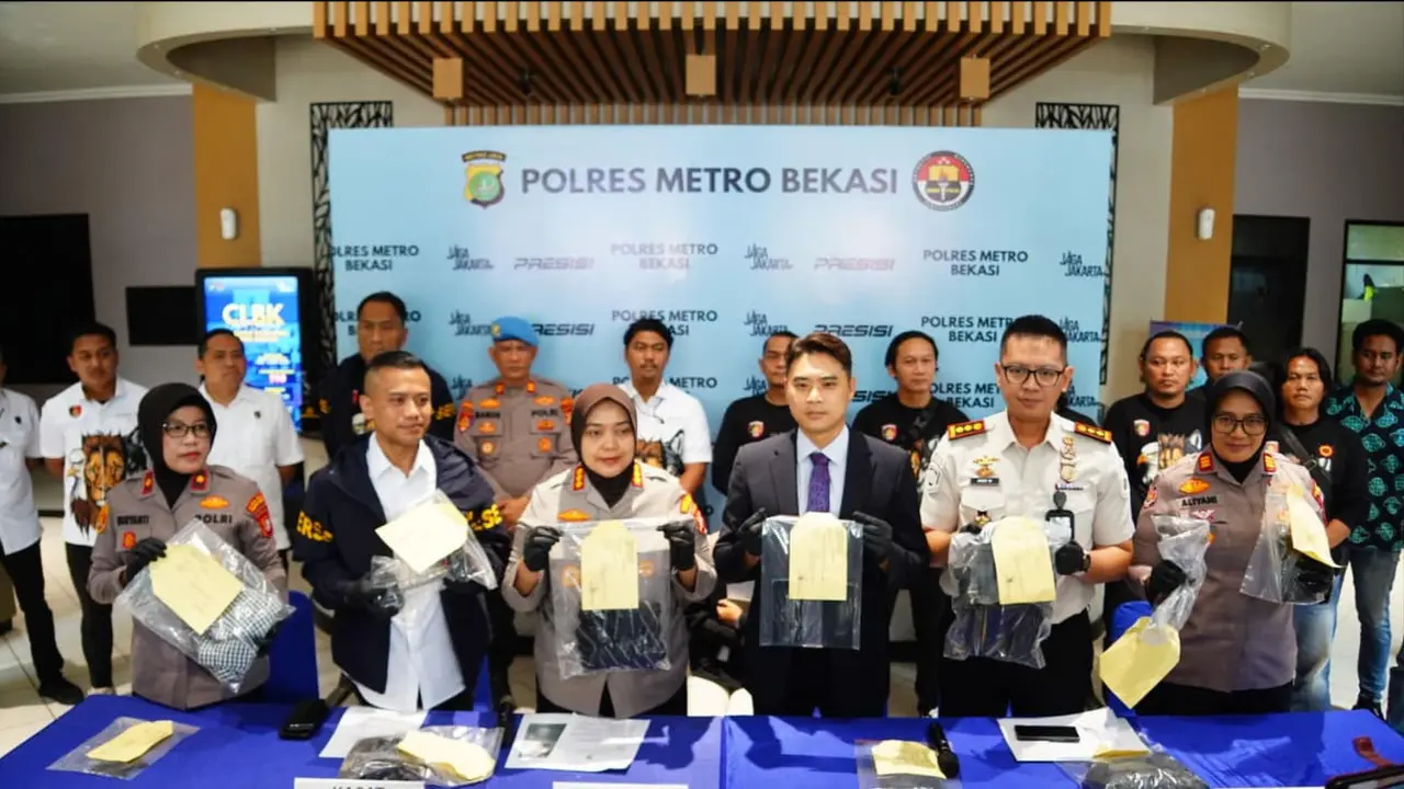 Konfrensi pers kasus pembunuhan pengusaha asal Korea Selatan, Biong Can Sang (Istimewa)