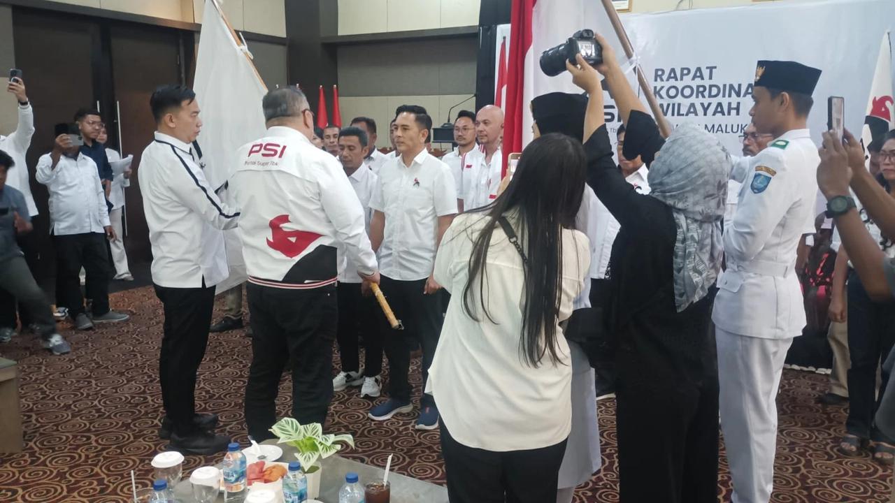 Ketua Harian PSI Ahmad Ali saat membuka acara Rakorwil PSI Maluku Utara