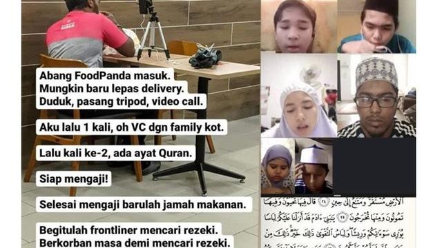 Viral Driver Ojok Online Mengajar Ngaji Online Di Restoran Kisahnya Banjir Pujian Hot Liputan6 Com