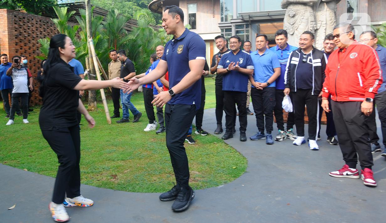 Pertemuan AHY dan Puan Maharani dilakukan di Plataran Hutan Kota yang berada di kawasan Gelora Bung Karno (GBK) Jakarta. (merdeka.com/ Arie Basuki)