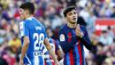 Raihan satu poin ini masih menempatkan Barcelona di puncak klasemen sementara dengan 38 poin, tetapi jumlah poinnya sama dengan Real Madrid di posisi dua. Espanyol sendiri masih tertahan di peringkat ke-16 dengan 13 poin. (AP Photo/Joan Monfort)