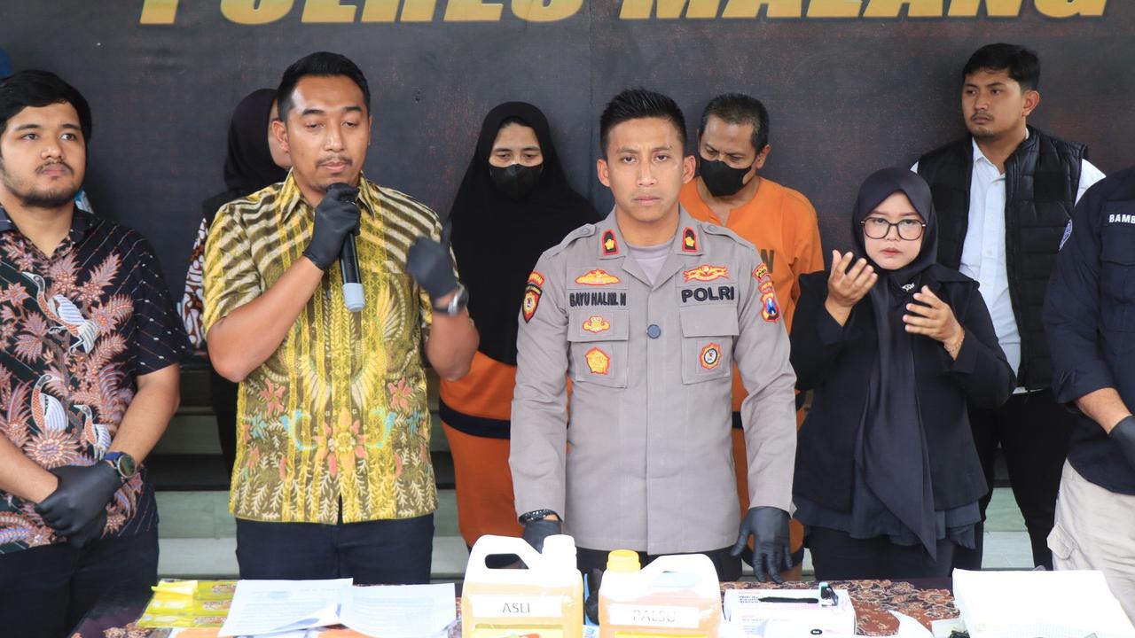 Pasutri di Malang Palsukan Minyak Goreng Merek Sunco