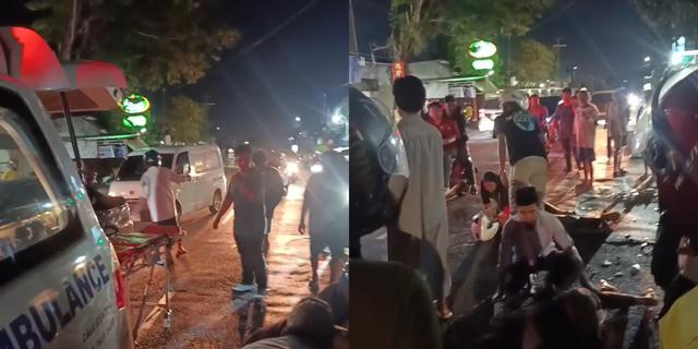 Detik-Detik Tabrakan Maut di Lampung, Pemotor Tewas di Tempat